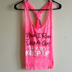 OMT Active Pink Racerback Tank